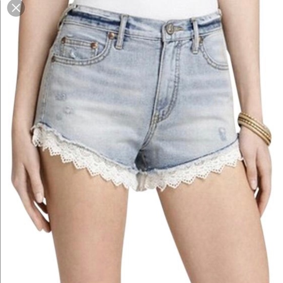Free People Lacey Denim Cutoff Shorts - Picture 1 of 5
